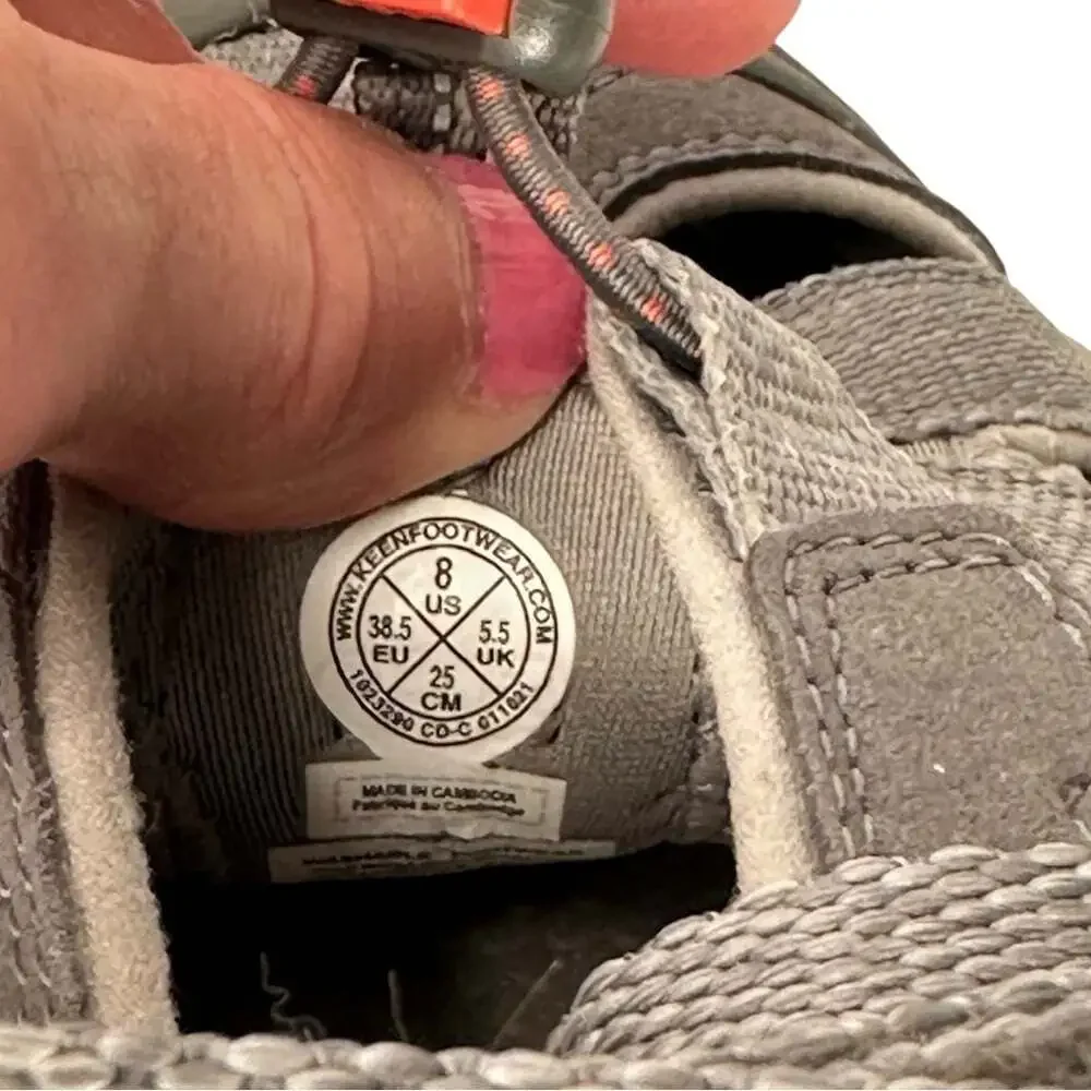 KEEN Ravine H2 Womens Sandals Size 8 Grey Water Hiking Outdoor Trail Casual